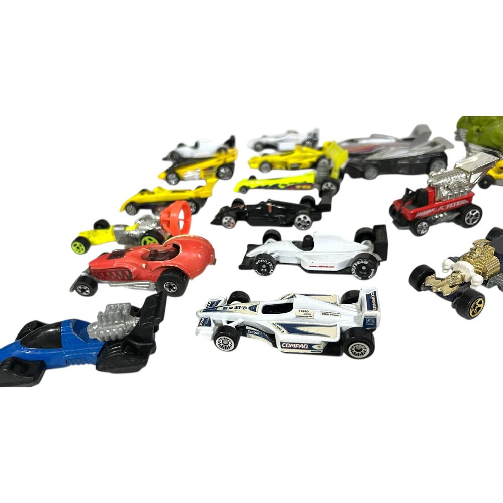 90s Hot Wheels Formula 1 Black Track Motosaurus Creature Cars Quasar Racers 33